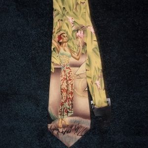 Tommy Bahama Hula Girl Tropical Island Wear Tie